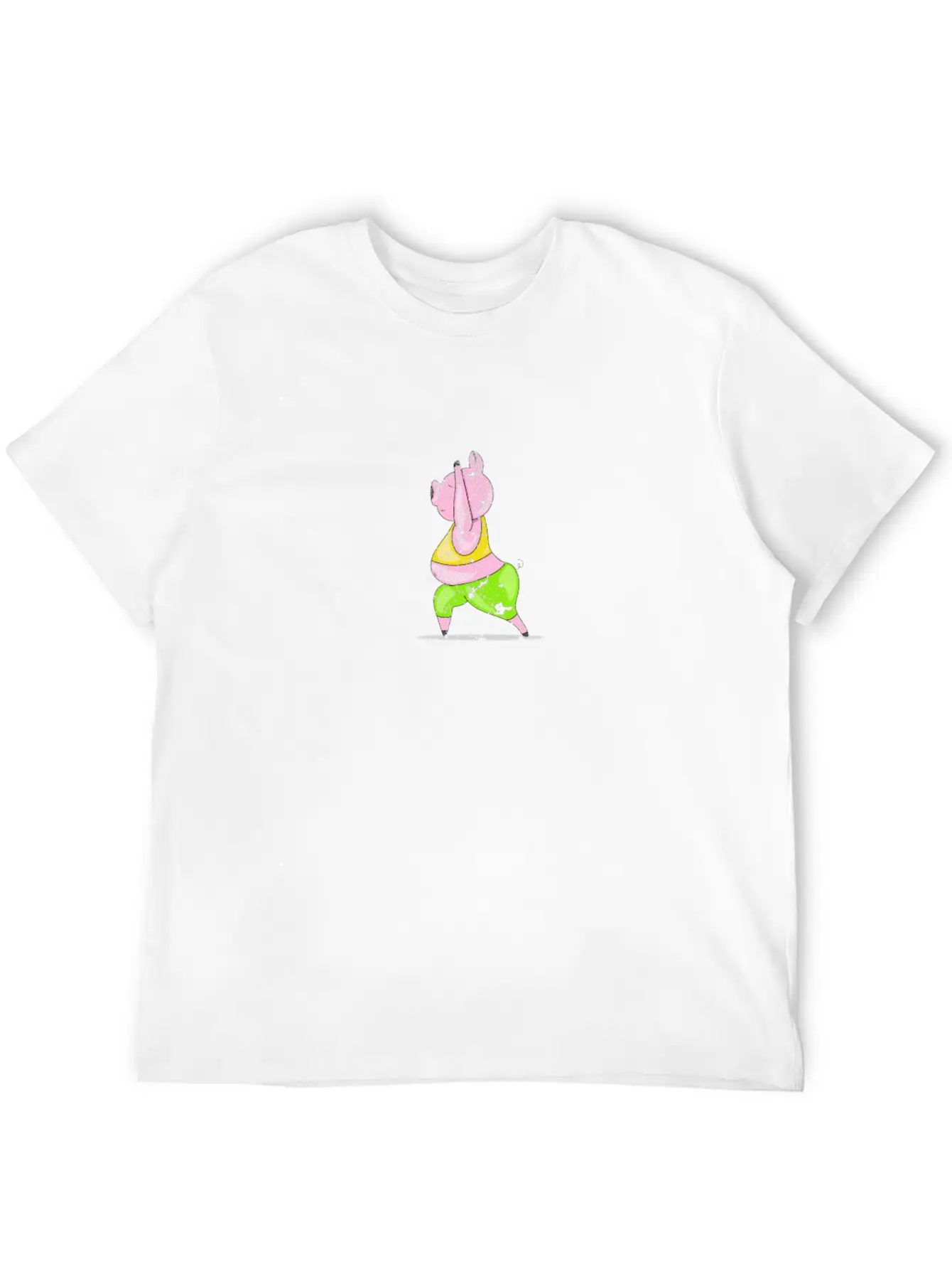 Pig Yoga Exercise Unisex Casual T-Shirt – Clean Design For Daily Comfort