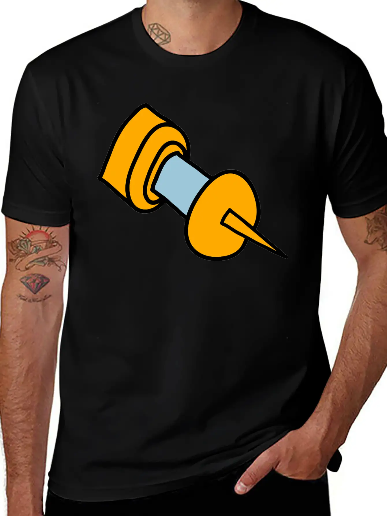 Pin Unisex Short Sleeve Soft Cotton T-Shirt – Casual Everyday Wear
