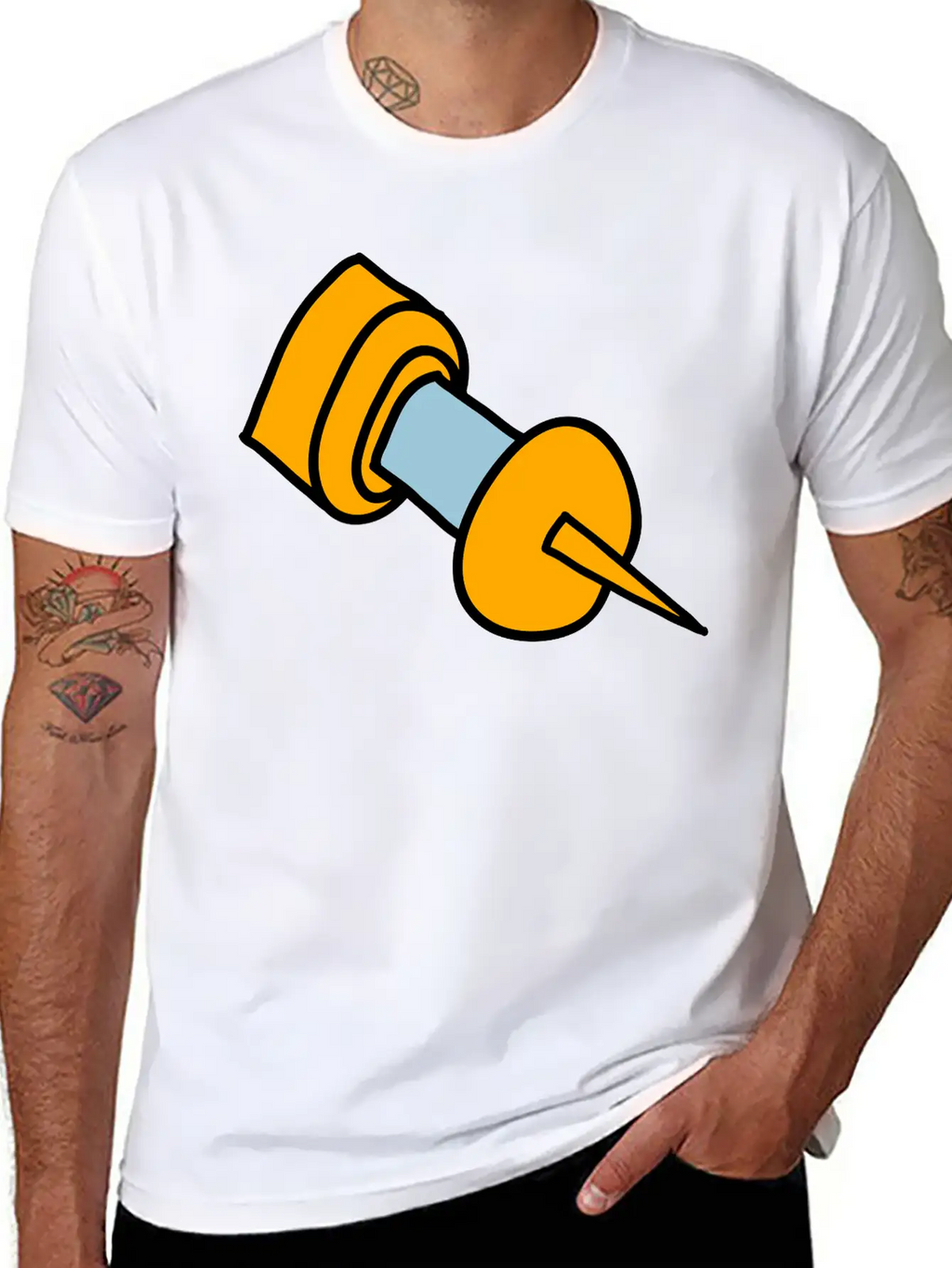 Pin Unisex Short Sleeve Soft Cotton T-Shirt – Casual Everyday Wear