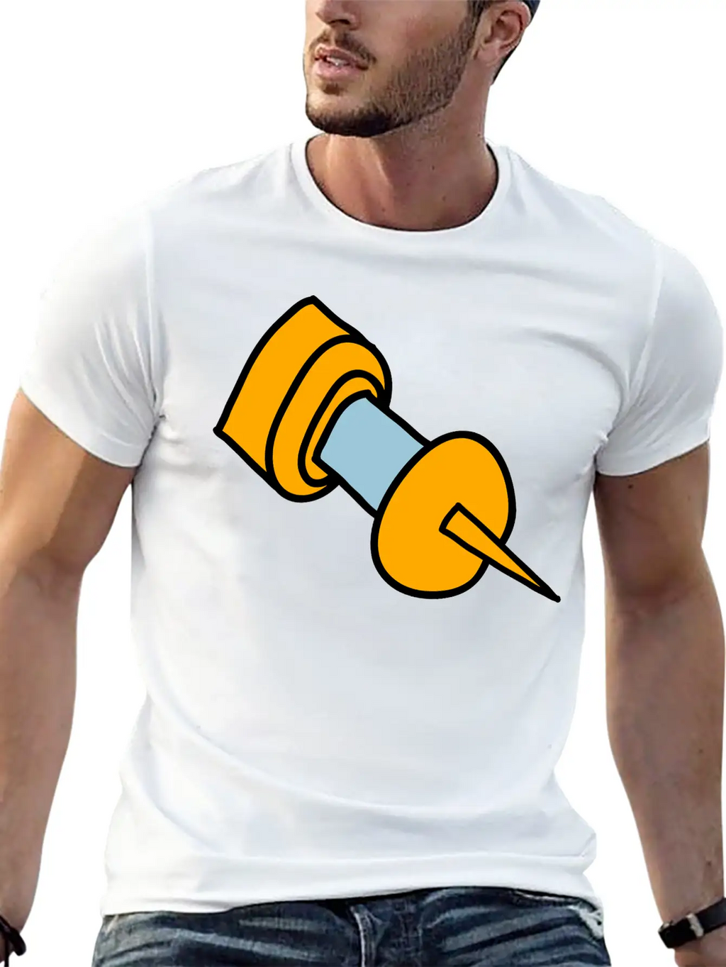 Pin Unisex Short Sleeve Soft Cotton T-Shirt – Casual Everyday Wear