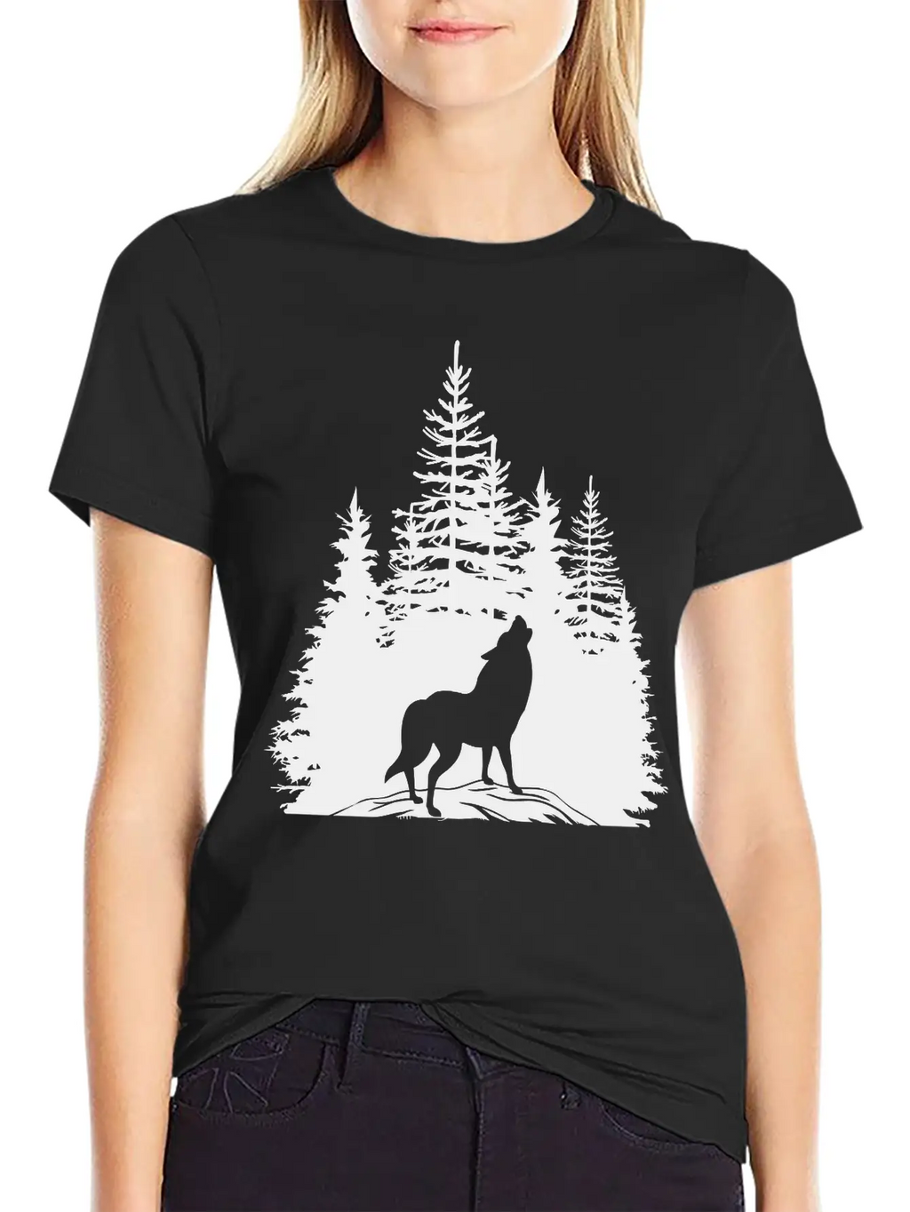 Pine Wolf Breathable Soft Cotton T-Shirt – Timeless Casual Look