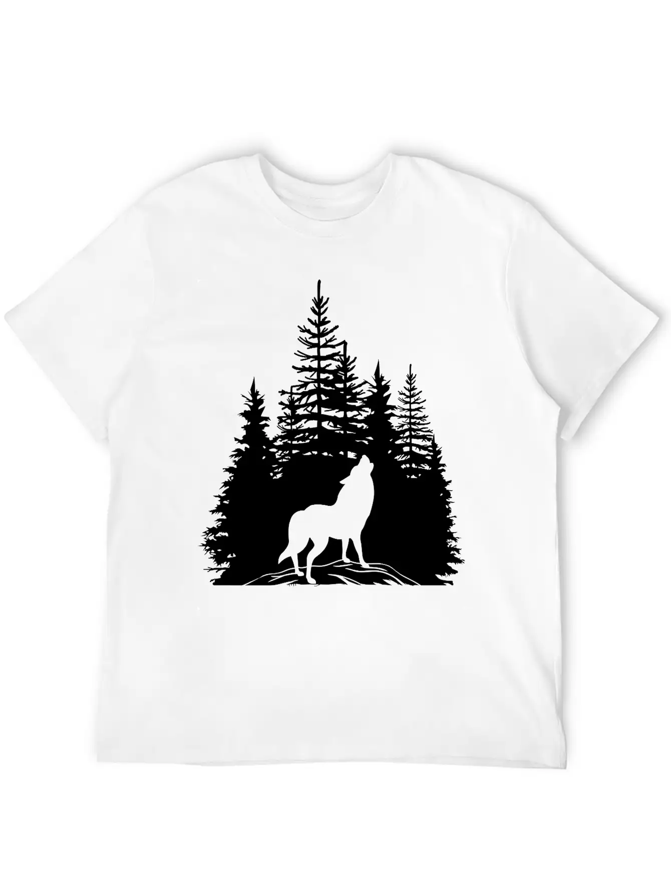 Pine Wolf Breathable Soft Cotton T-Shirt – Timeless Casual Look