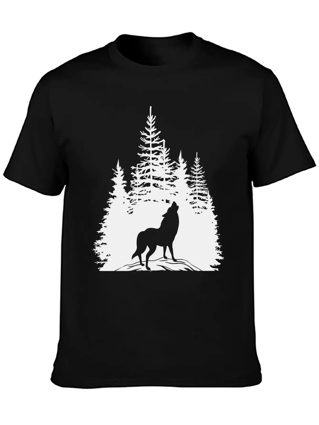 Pine Wolf Breathable Soft Cotton T-Shirt – Timeless Casual Look