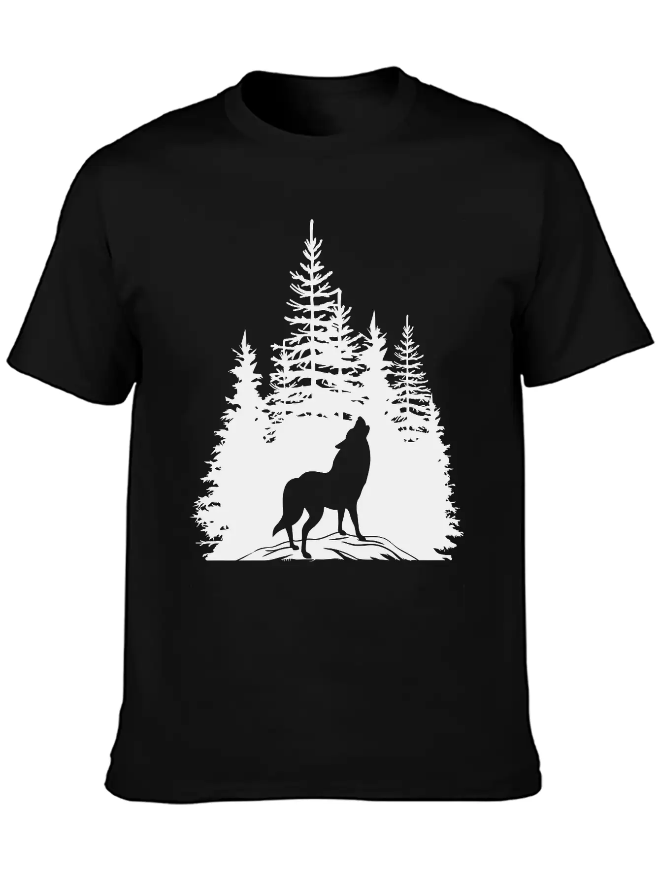 Pine Wolf Breathable Soft Cotton T-Shirt – Timeless Casual Look