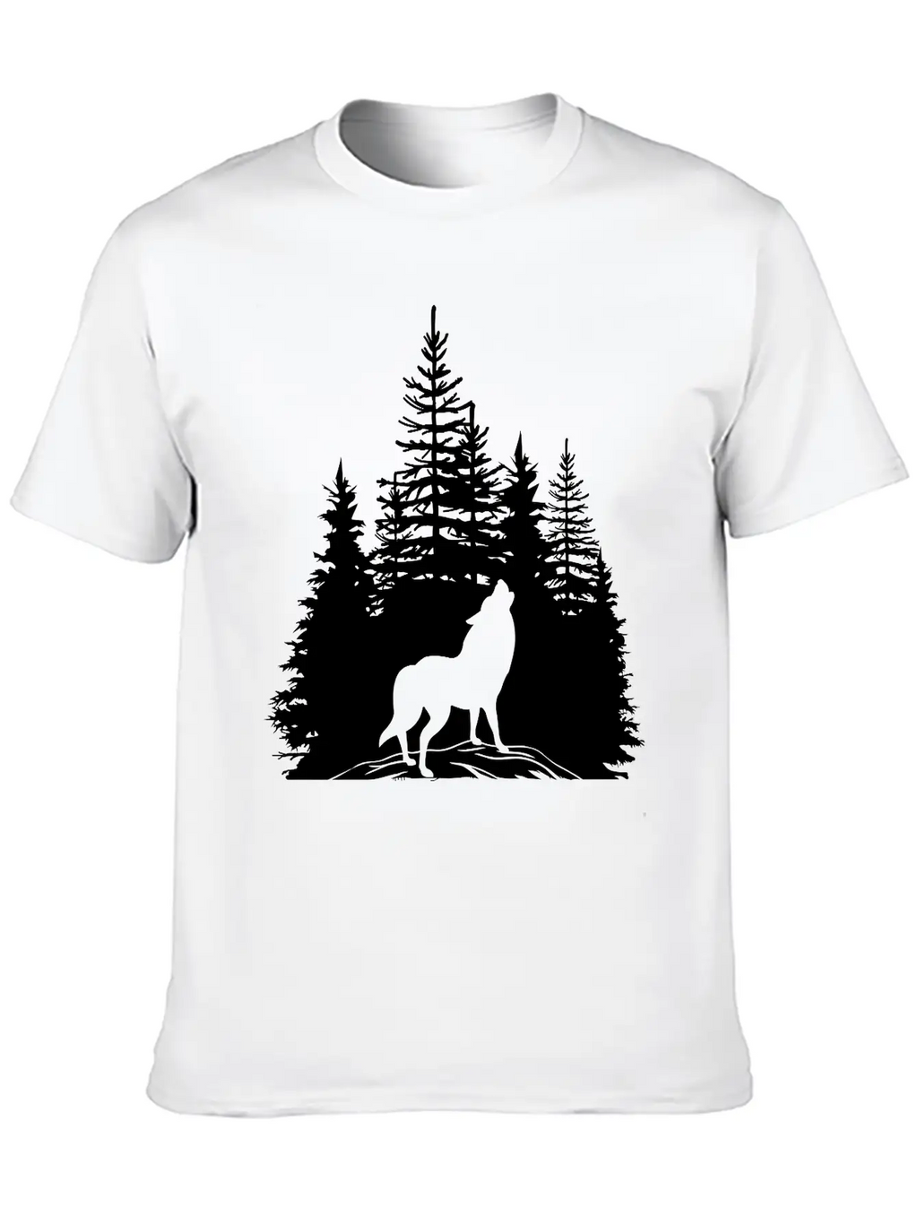 Pine Wolf Breathable Soft Cotton T-Shirt – Timeless Casual Look