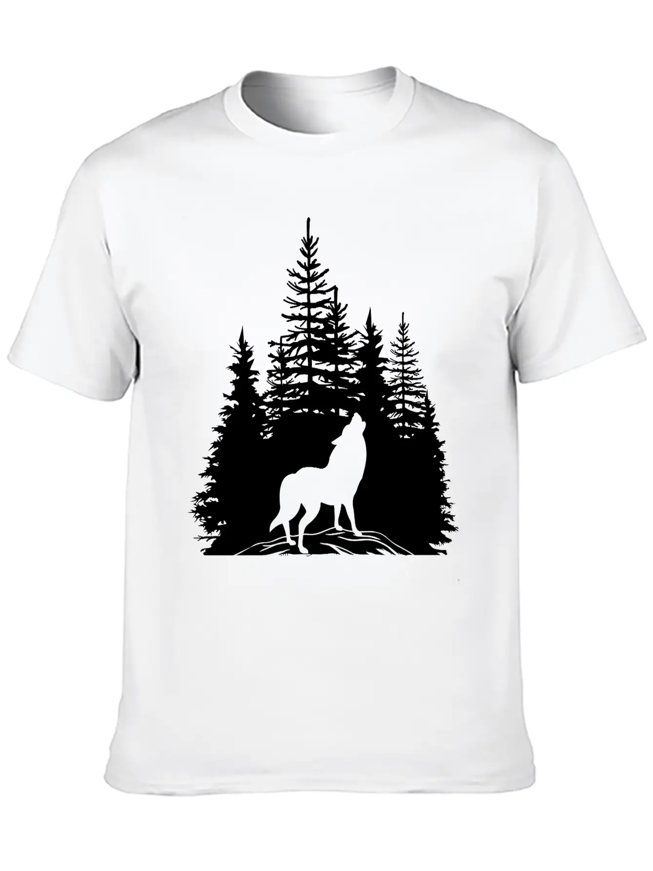 Pine Wolf Breathable Soft Cotton T-Shirt – Timeless Casual Look