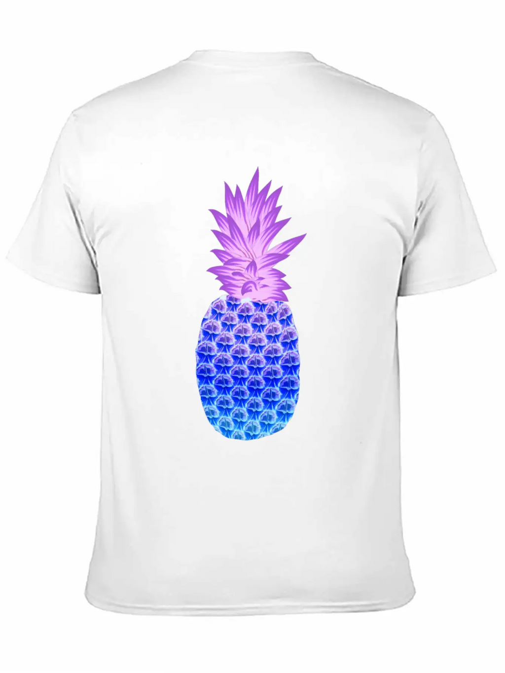 Pineapple Hawaiian Fruit Purple Blue Artistic Casual Graphic T-Shirt – Simple And Comfortable Daily Wear