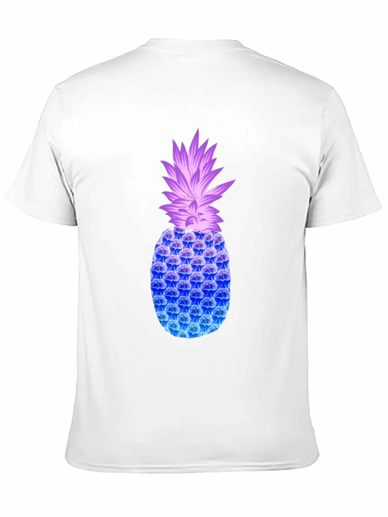 Pineapple Hawaiian Fruit Purple Blue Artistic Casual Graphic T-Shirt – Simple And Comfortable Daily Wear