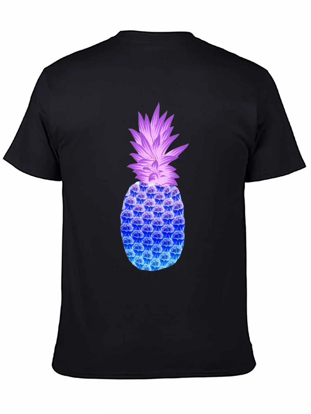 Pineapple Hawaiian Fruit Purple Blue Artistic Casual Graphic T-Shirt – Simple And Comfortable Daily Wear