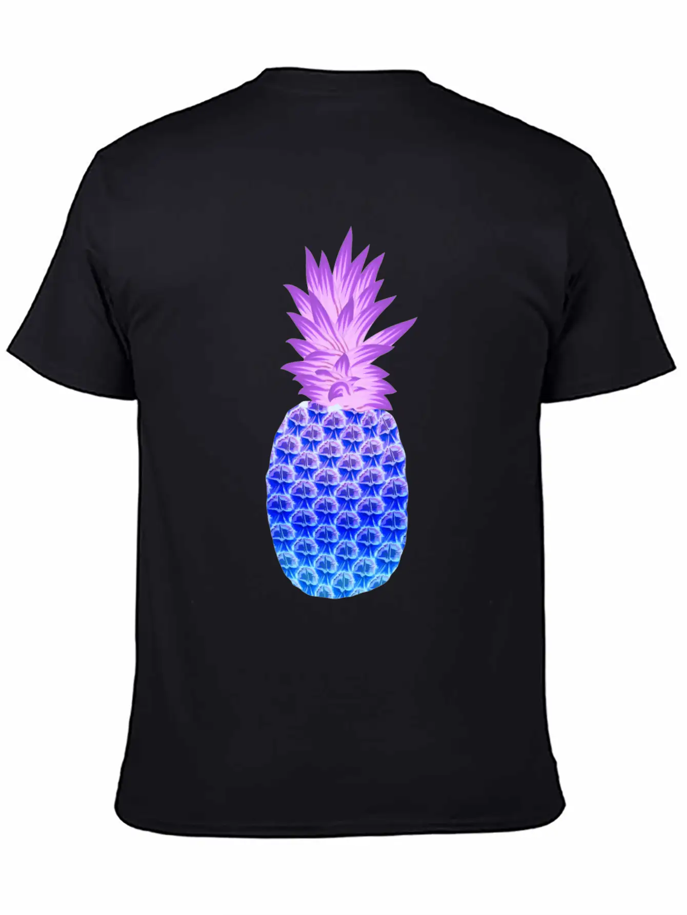 Pineapple Hawaiian Fruit Purple Blue Artistic Casual Graphic T-Shirt – Simple And Comfortable Daily Wear