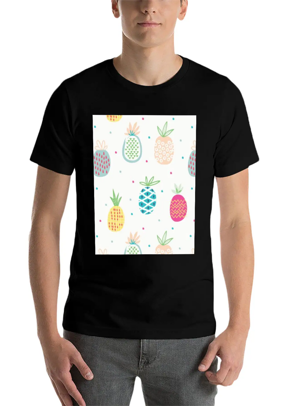 Pineapples Unisex Short Sleeve Soft Cotton T-Shirt – Casual Everyday Wear
