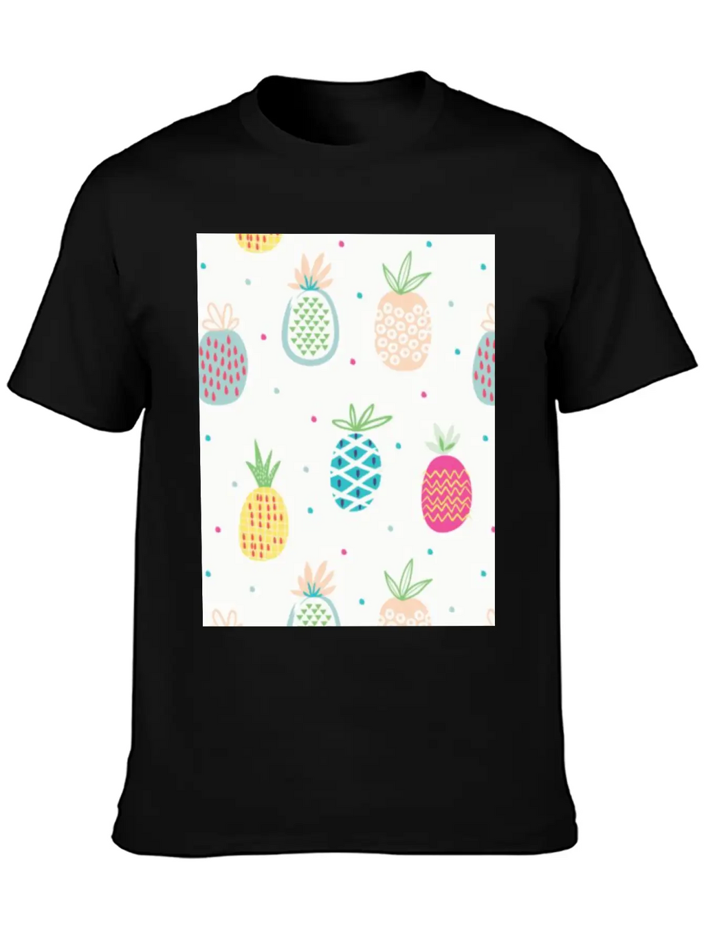 Pineapples Unisex Short Sleeve Soft Cotton T-Shirt – Casual Everyday Wear
