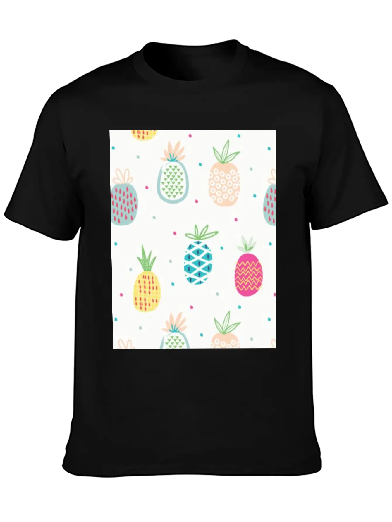 Pineapples Unisex Short Sleeve Soft Cotton T-Shirt – Casual Everyday Wear
