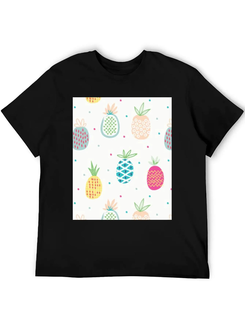 Pineapples Unisex Short Sleeve Soft Cotton T-Shirt – Casual Everyday Wear