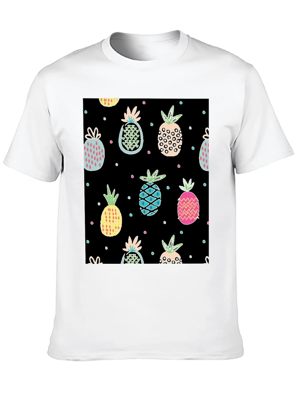 Pineapples Unisex Short Sleeve Soft Cotton T-Shirt – Casual Everyday Wear