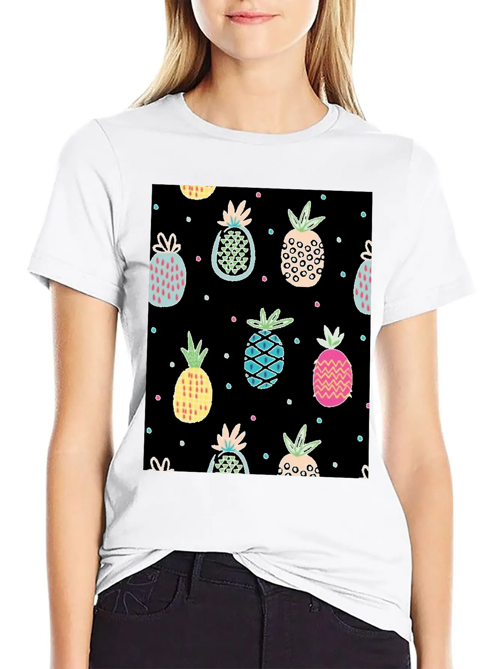 Pineapples Unisex Short Sleeve Soft Cotton T-Shirt – Casual Everyday Wear