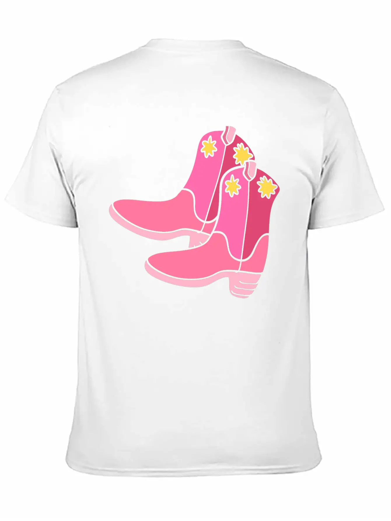 Pink Cowgirl Boots Cowgirl Unisex Casual T-Shirt – Clean Design For Daily Comfort