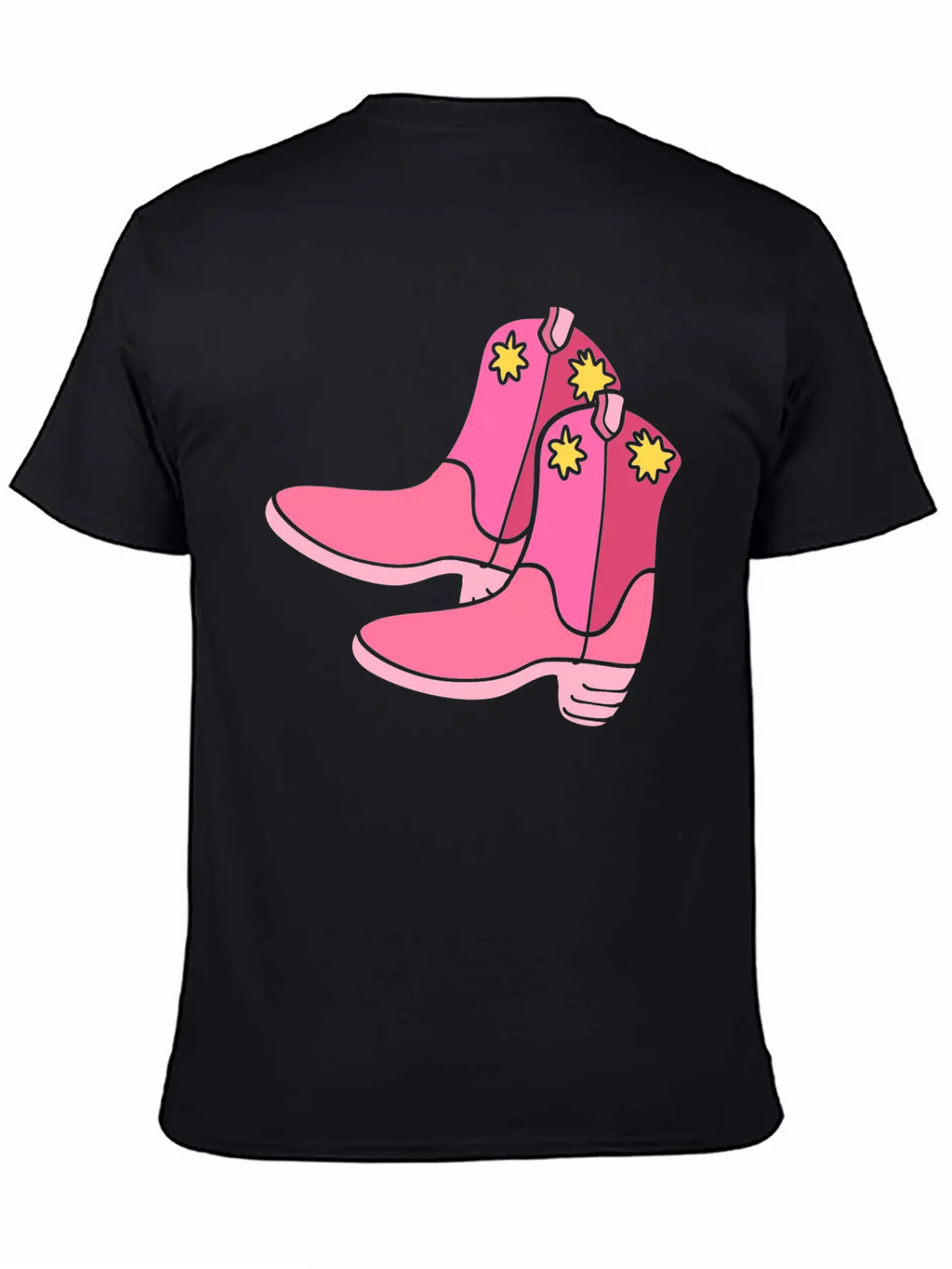 Pink Cowgirl Boots Cowgirl Unisex Casual T-Shirt – Clean Design For Daily Comfort