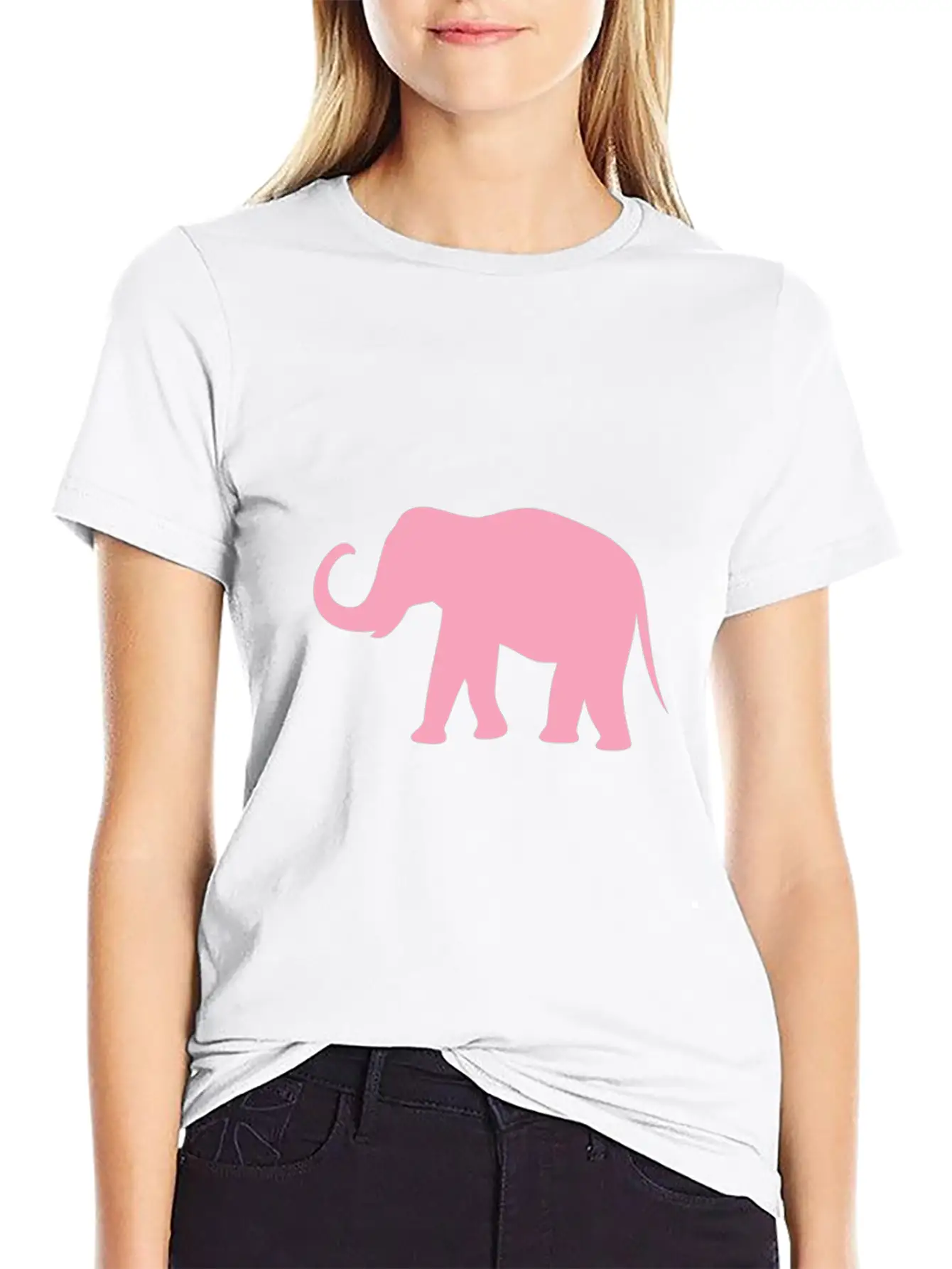 Pink Elephant Tribal Art Tribe Floral Paleo Cave Unisex Casual T-Shirt – Clean Design For Daily Comfort