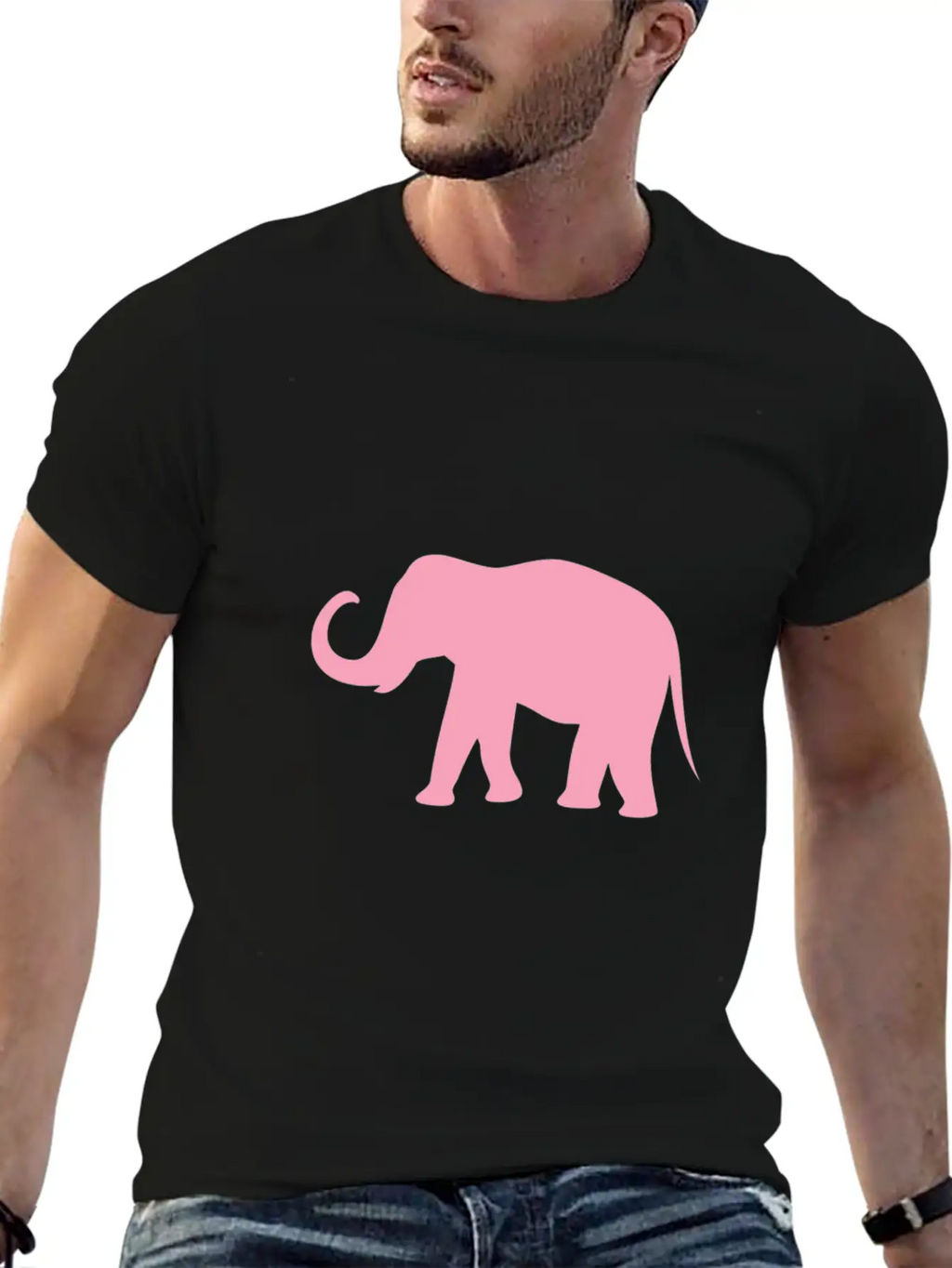 Pink Elephant Tribal Art Tribe Floral Paleo Cave Unisex Casual T-Shirt – Clean Design For Daily Comfort