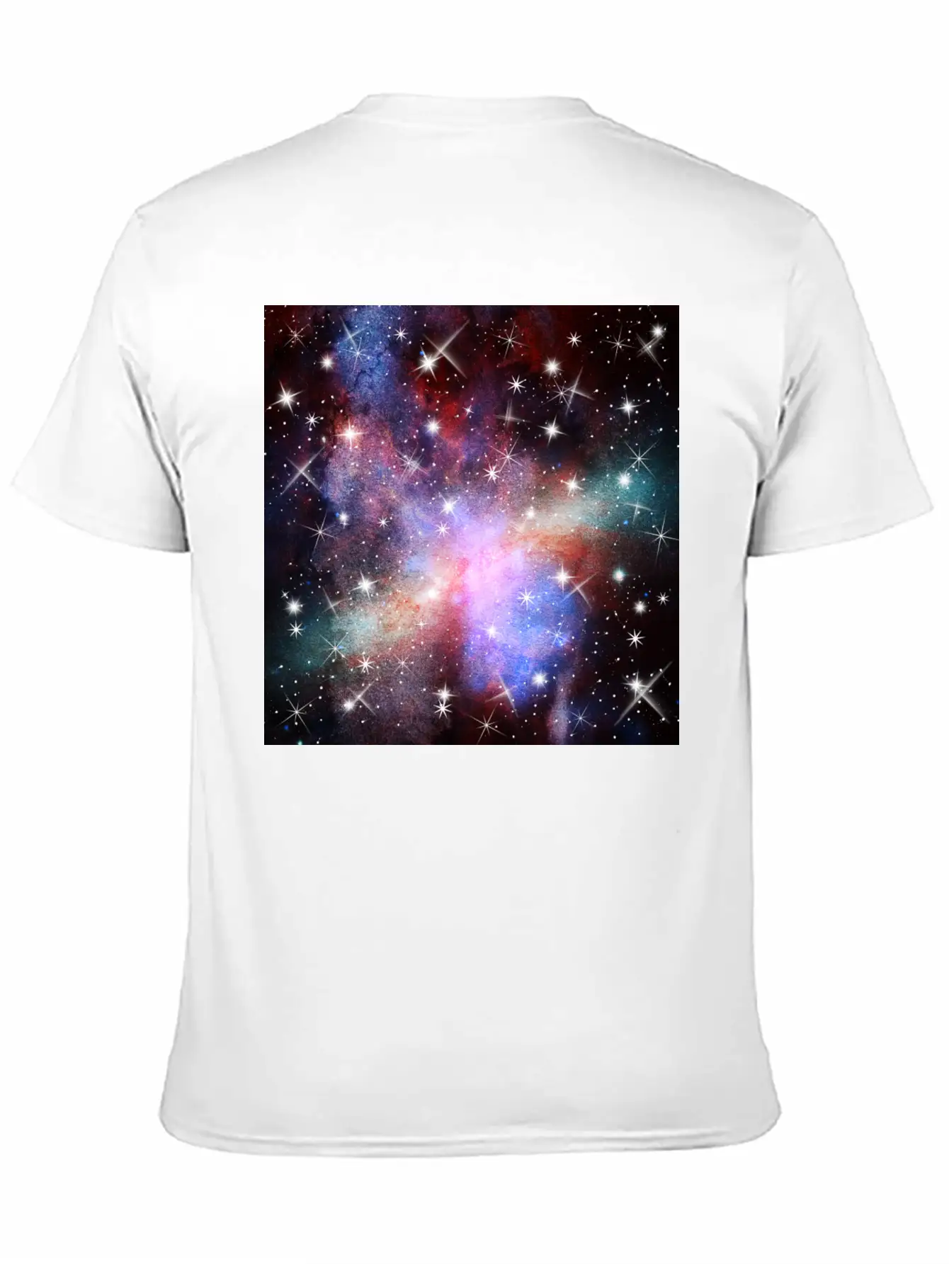 Pink Galaxy Background Unisex Short Sleeve Soft Cotton T-Shirt – Casual Everyday Wear
