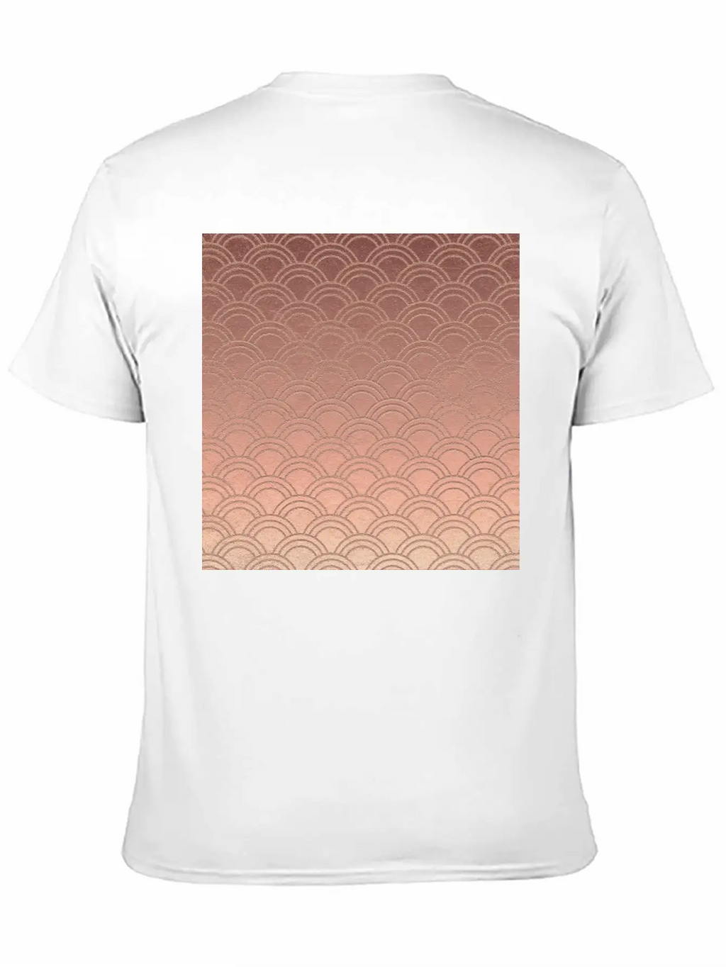 Pink Metallic Ombre Mermaid Scales Pattern Unisex Short Sleeve Soft Cotton T-Shirt – Casual Everyday Wear