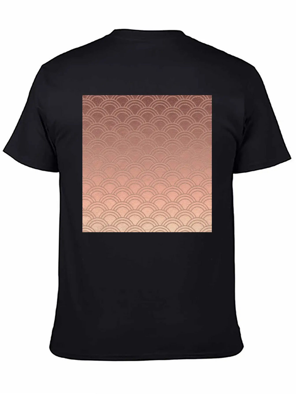 Pink Metallic Ombre Mermaid Scales Pattern Unisex Short Sleeve Soft Cotton T-Shirt – Casual Everyday Wear