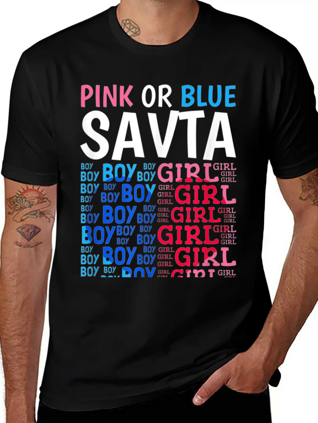 Pink Or Blue Savta Loves You Gender Reveal Baby Sh Stylish Everyday T-Shirt – Unisex Basic Cotton Tee