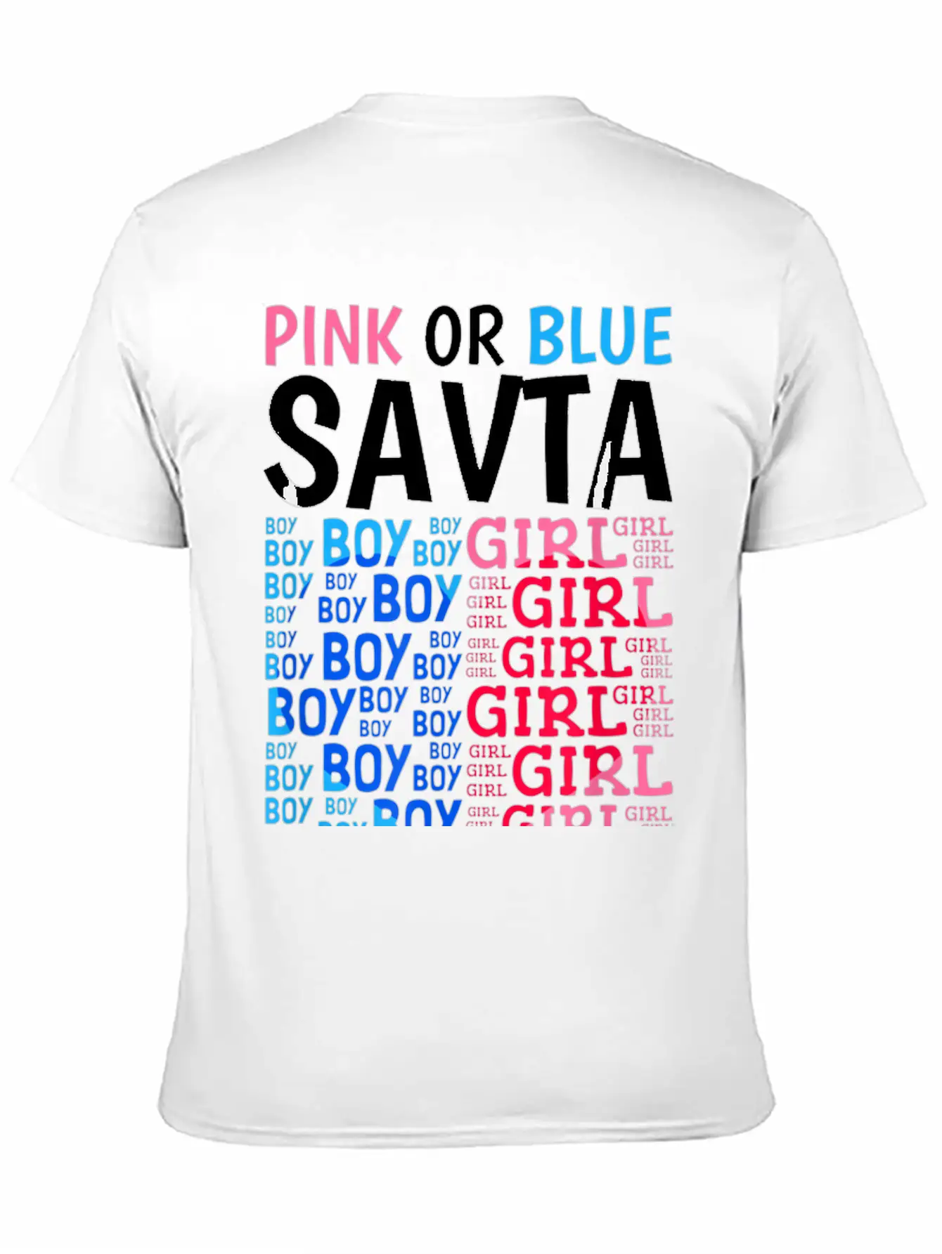 Pink Or Blue Savta Loves You Gender Reveal Baby Sh Stylish Everyday T-Shirt – Unisex Basic Cotton Tee