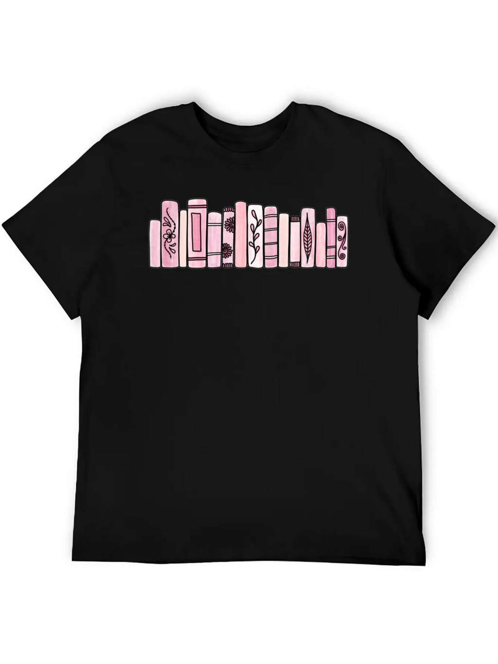Pink Pastel Books Casual Graphic T-Shirt – Simple And Comfortable Daily Wear