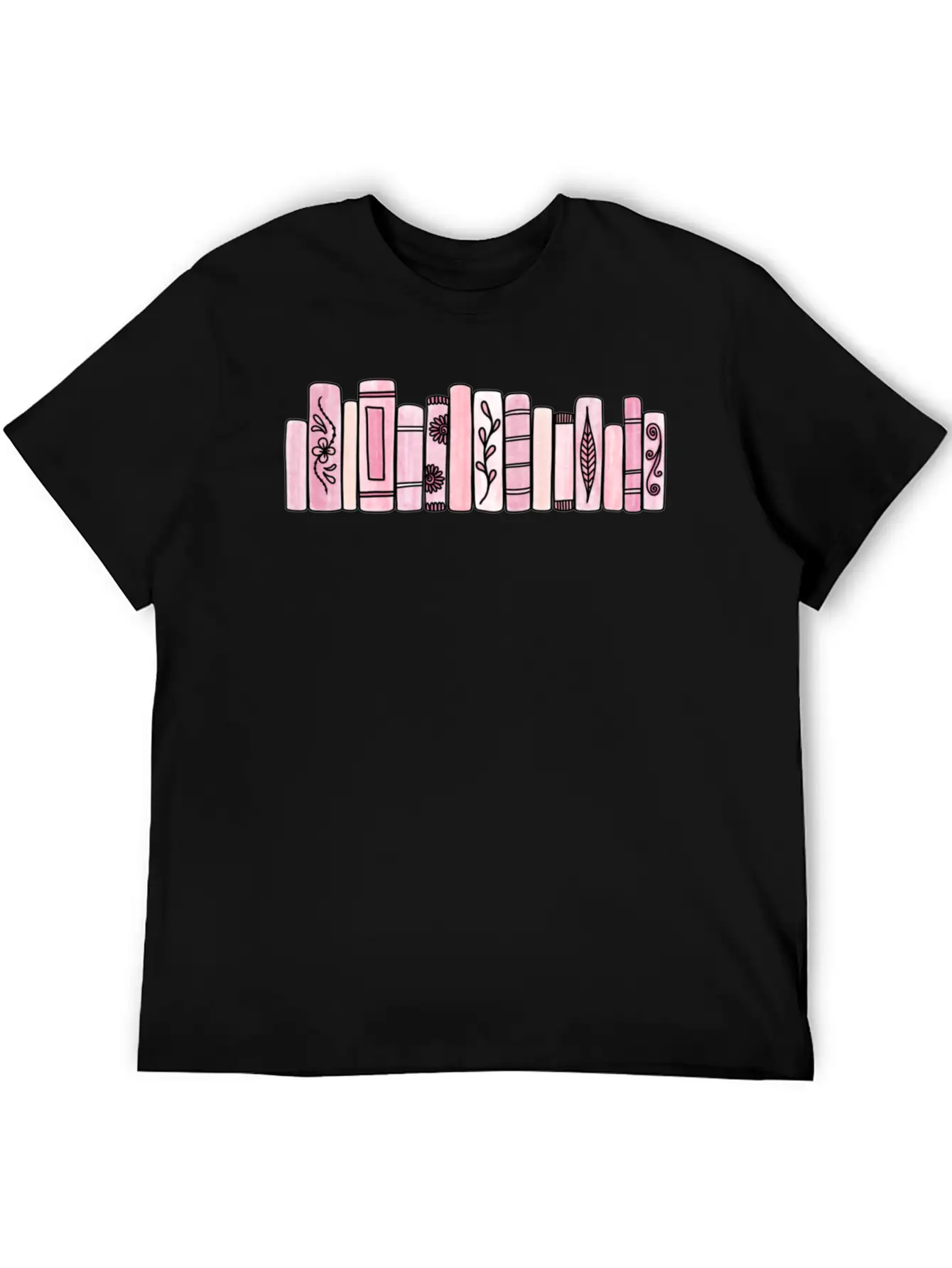 Pink Pastel Books Casual Graphic T-Shirt – Simple And Comfortable Daily Wear