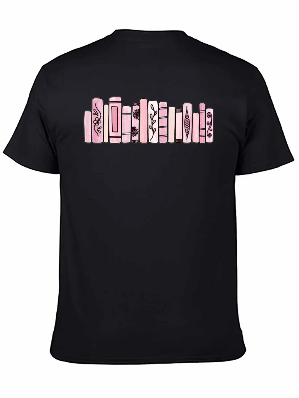 Pink Pastel Books Casual Graphic T-Shirt – Simple And Comfortable Daily Wear
