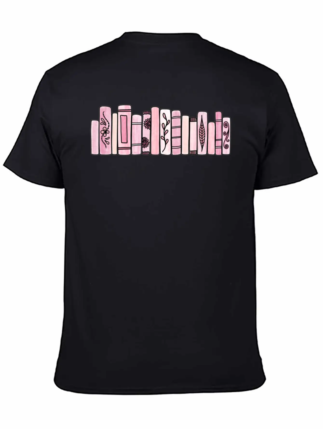 Pink Pastel Books Casual Graphic T-Shirt – Simple And Comfortable Daily Wear