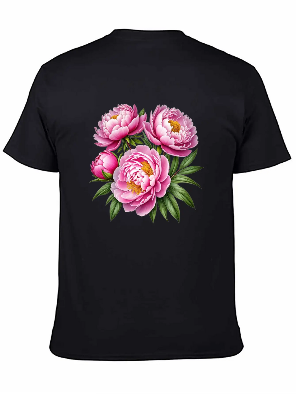 Pink Peonies Essential Cotton Tee For Daily Outfits – Unisex Style