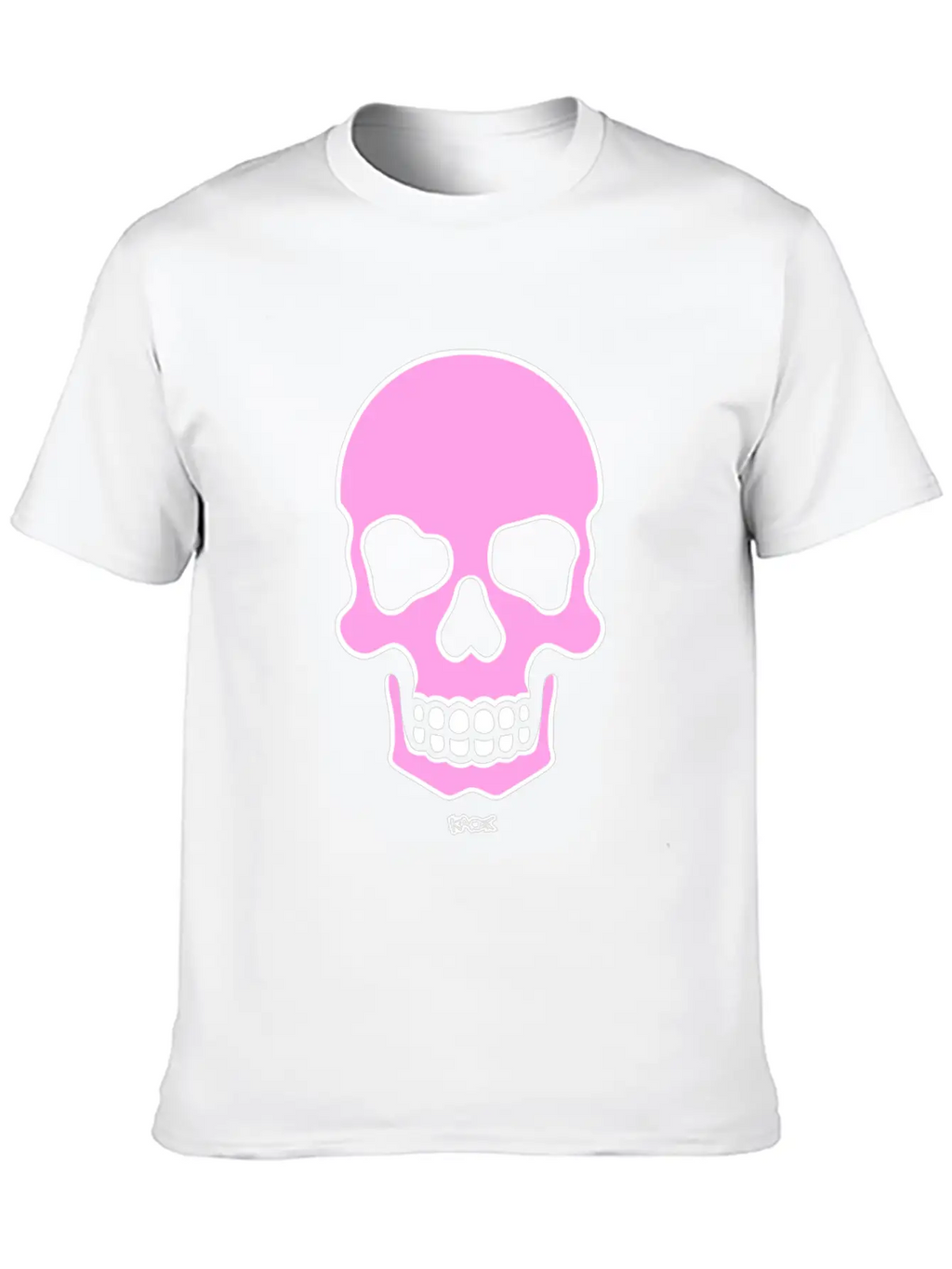 Pink Smiling Skull Unisex Casual T-Shirt – Clean Design For Daily Comfort
