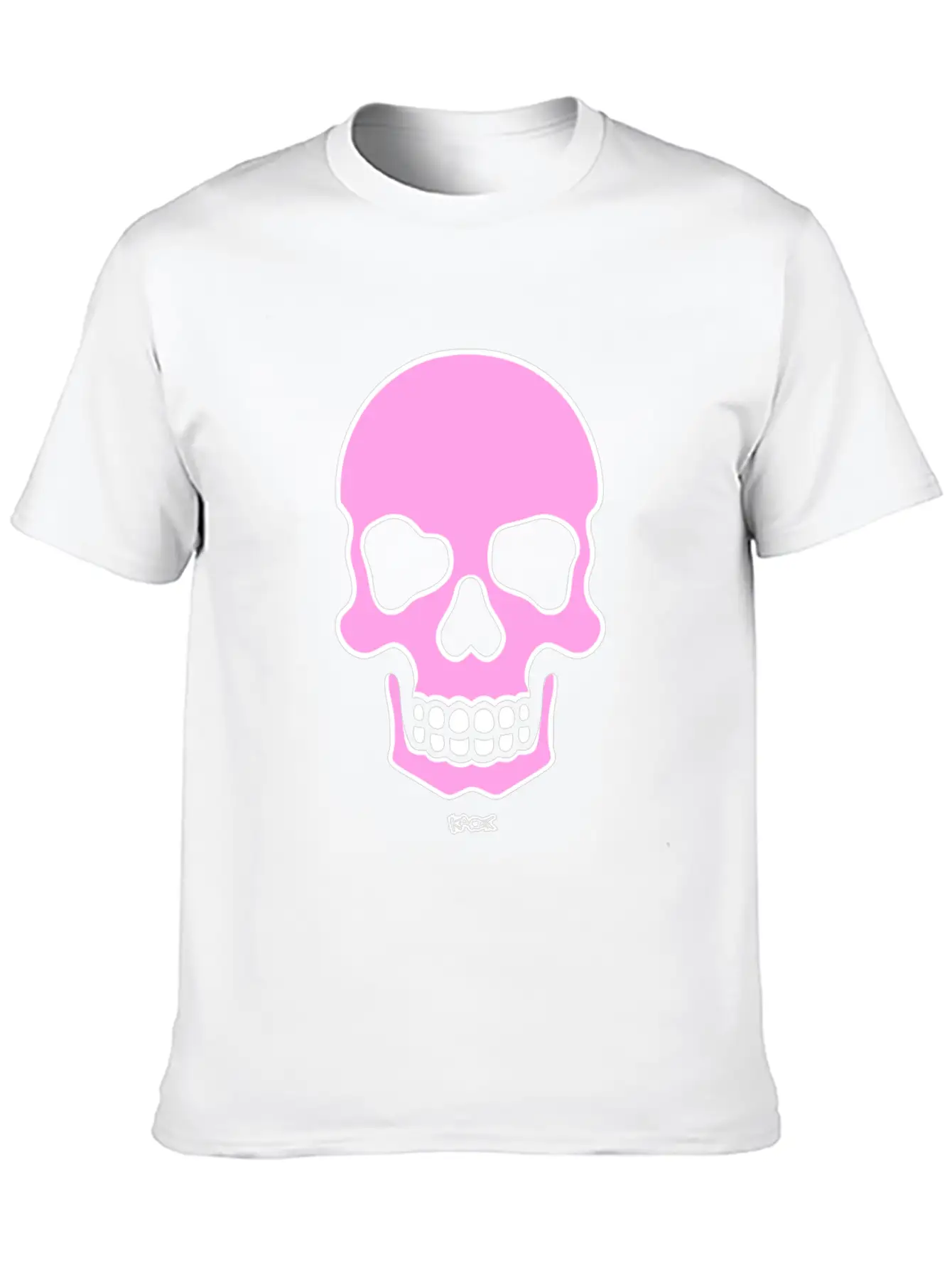 Pink Smiling Skull Unisex Casual T-Shirt – Clean Design For Daily Comfort