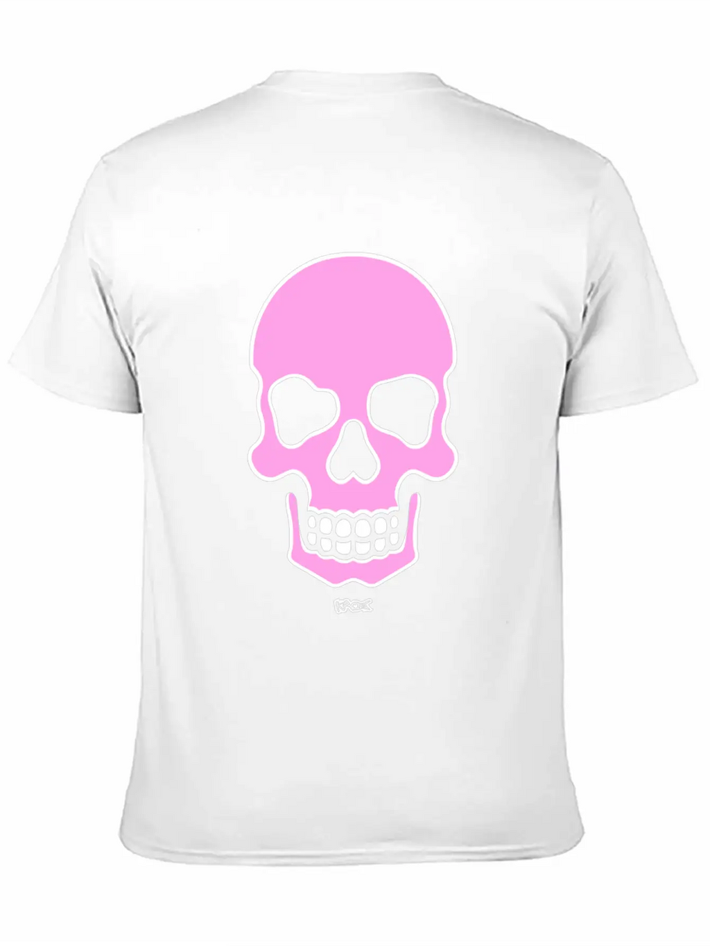 Pink Smiling Skull Unisex Casual T-Shirt – Clean Design For Daily Comfort