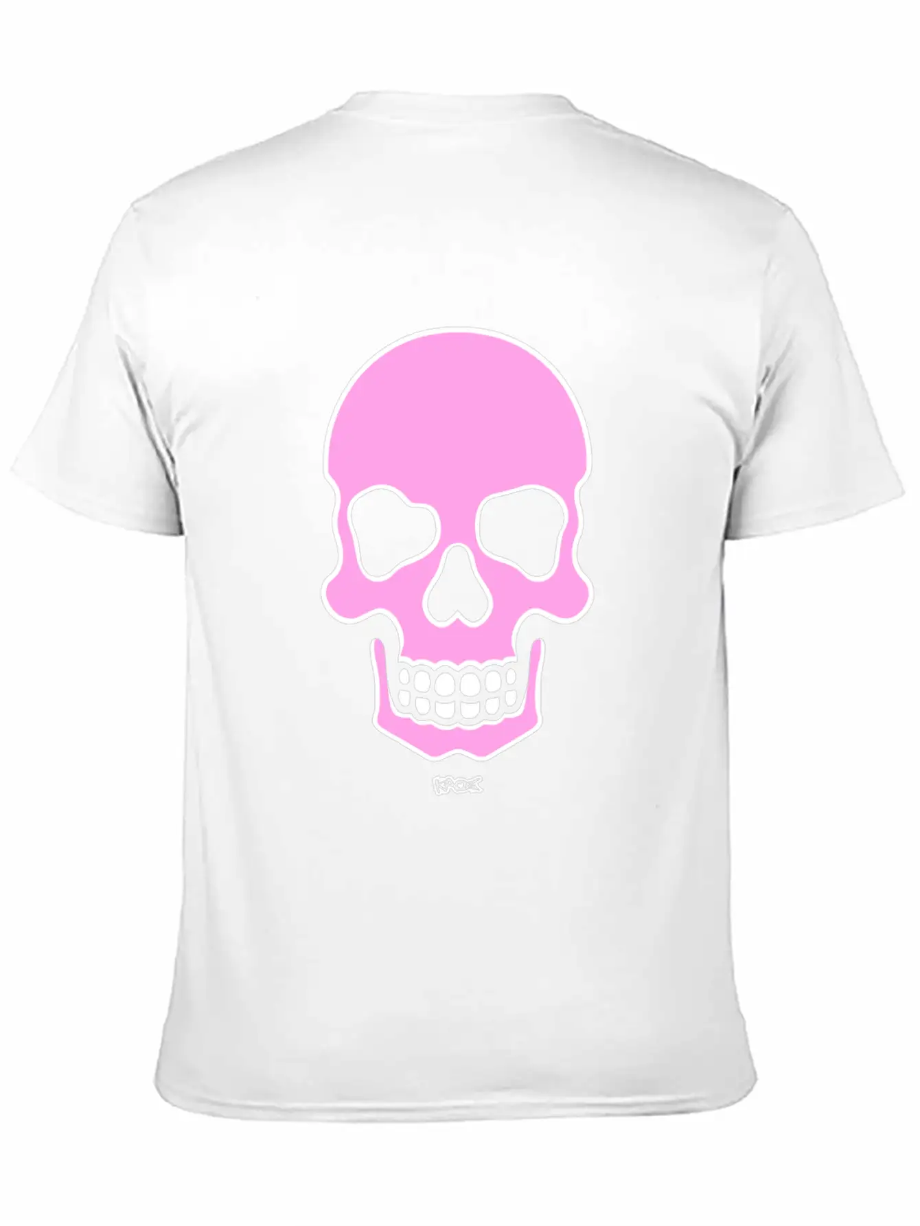 Pink Smiling Skull Unisex Casual T-Shirt – Clean Design For Daily Comfort