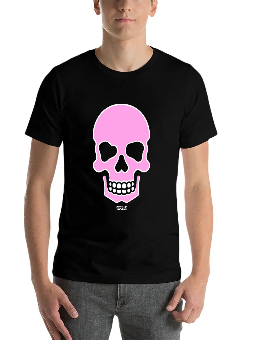 Pink Smiling Skull Unisex Casual T-Shirt – Clean Design For Daily Comfort
