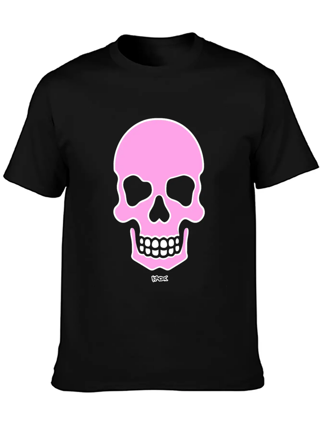 Pink Smiling Skull Unisex Casual T-Shirt – Clean Design For Daily Comfort