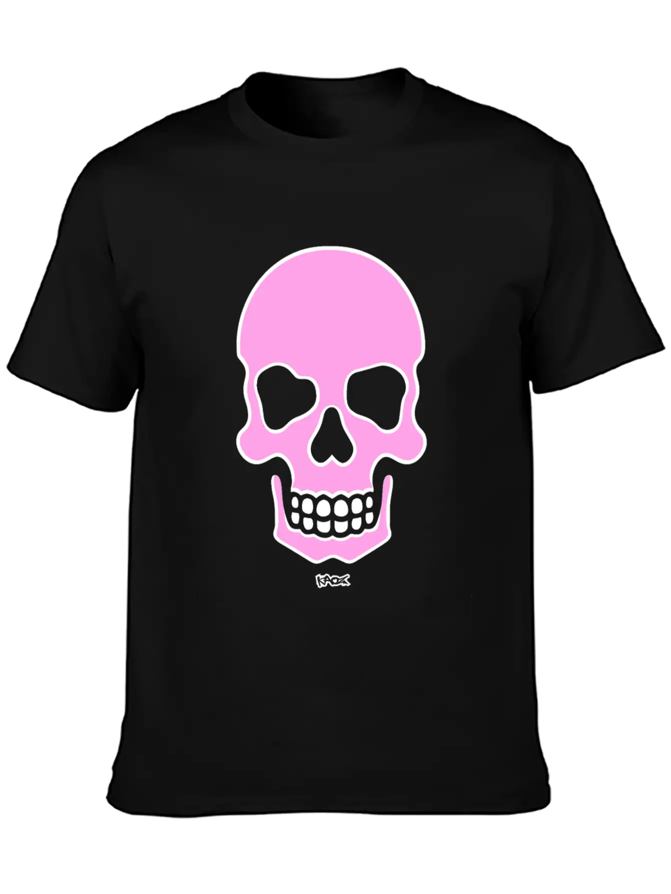 Pink Smiling Skull Unisex Casual T-Shirt – Clean Design For Daily Comfort