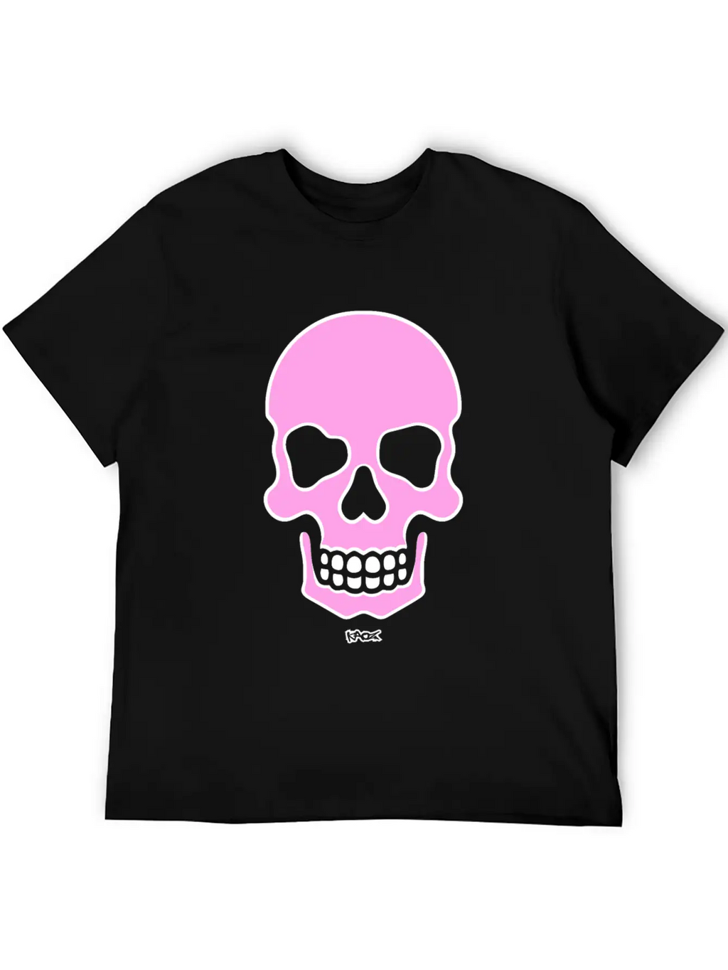 Pink Smiling Skull Unisex Casual T-Shirt – Clean Design For Daily Comfort