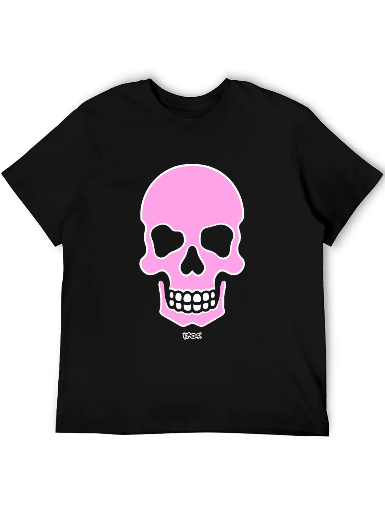 Pink Smiling Skull Unisex Casual T-Shirt – Clean Design For Daily Comfort