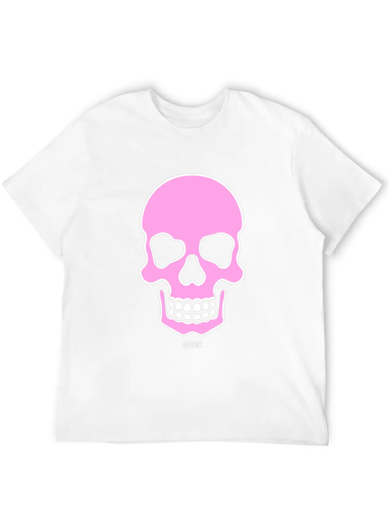 Pink Smiling Skull Unisex Casual T-Shirt – Clean Design For Daily Comfort