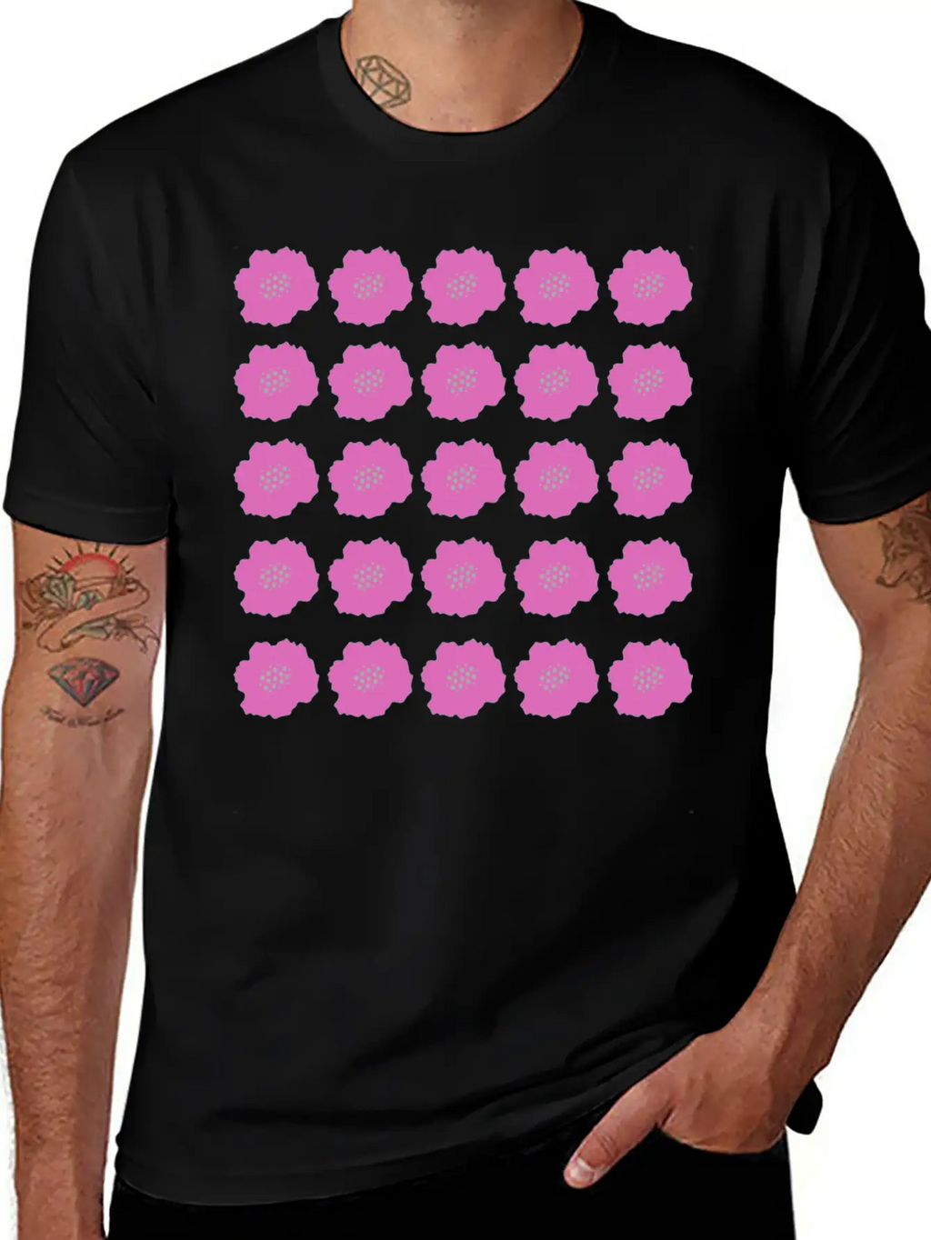 Pink Summer Floral Pattern Unisex Casual T-Shirt – Clean Design For Daily Comfort