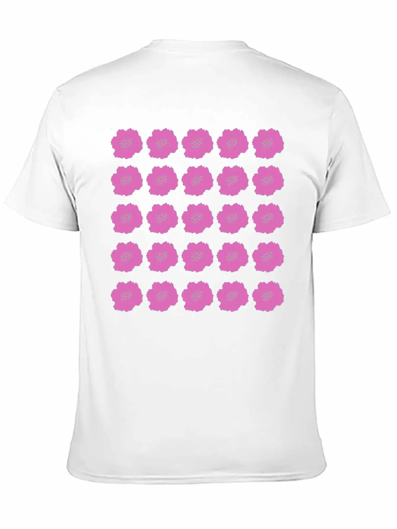 Pink Summer Floral Pattern Unisex Casual T-Shirt – Clean Design For Daily Comfort