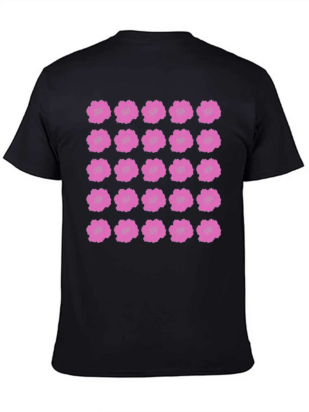 Pink Summer Floral Pattern Unisex Casual T-Shirt – Clean Design For Daily Comfort