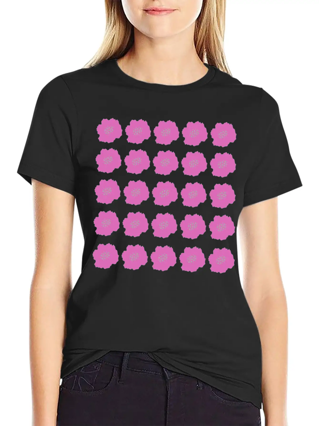 Pink Summer Floral Pattern Unisex Casual T-Shirt – Clean Design For Daily Comfort