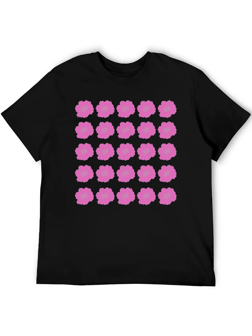 Pink Summer Floral Pattern Unisex Casual T-Shirt – Clean Design For Daily Comfort