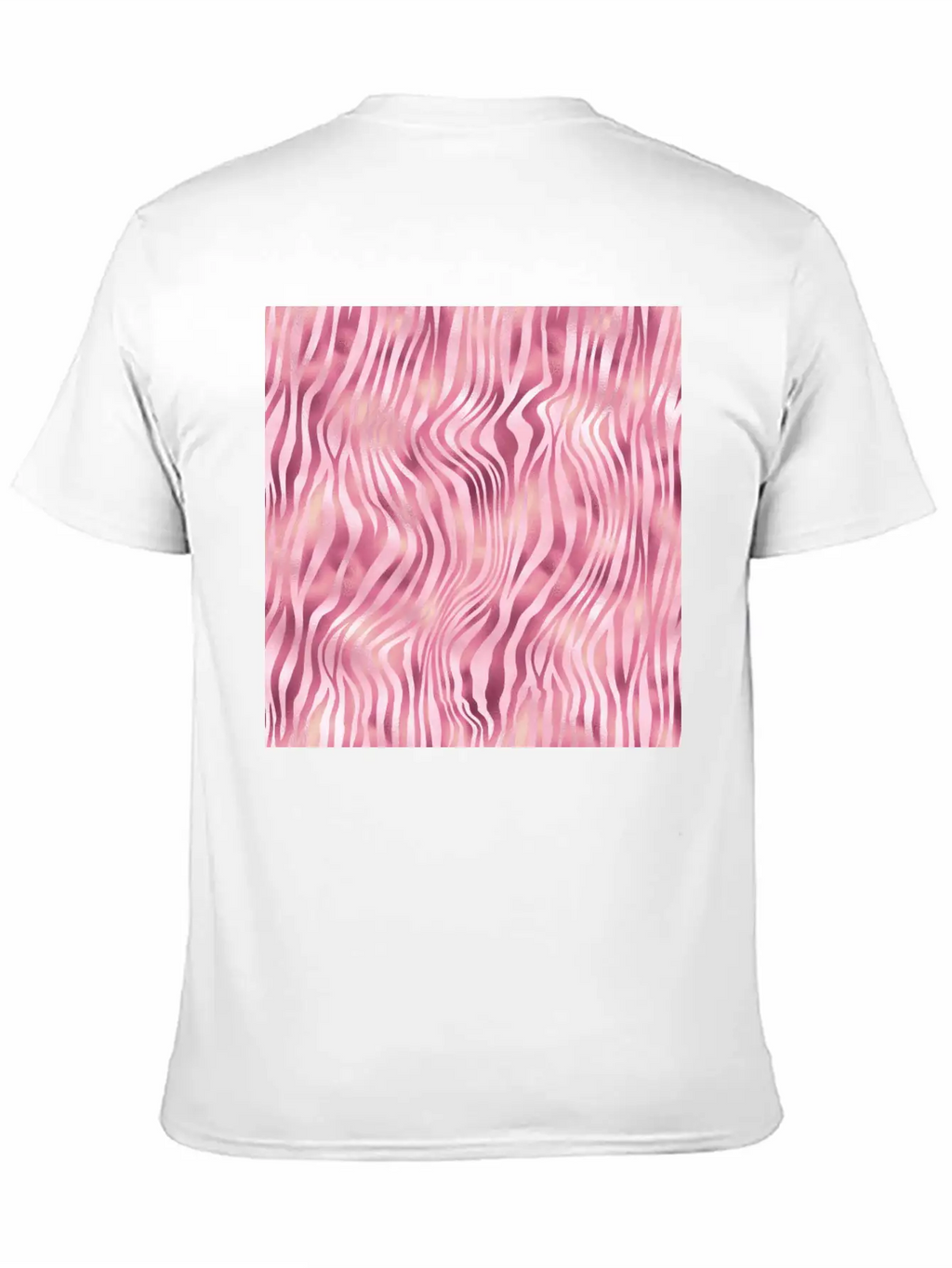 Pink Tiger Stripes Pattern Unisex Casual T-Shirt – Clean Design For Daily Comfort
